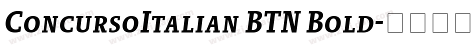 ConcursoItalian BTN Bold字体转换